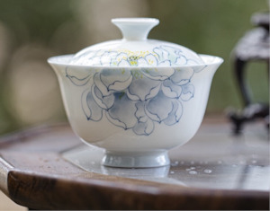 Glazed Lotus Household Covered Bowl Gaiwan130ml
