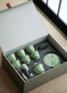 Best Sellers: Under-glazed colourful hand-painted bamboo tea set