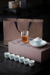 Hand - painted Chinese Cabbage Gongfu Tea Gift Box Chinese Tea Set