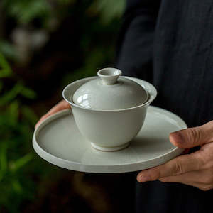 Gaiwan: Handmade Light Grey Ceramic Gaiwan 150ml