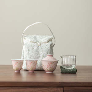 Best Sellers: Portable Travel Tea Set Hand Painting Flower Design