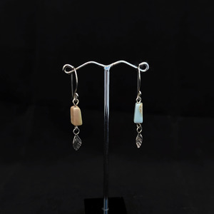 Products: Sterling Silver Earrings - Aquamarine & Leaves - Sue Woledge – Massage & Contact Care Te Aroha
