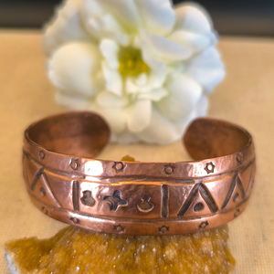 Handmade Wide Copper Bracelet - Sue Woledge – Massage & Contact Care Te Aroha