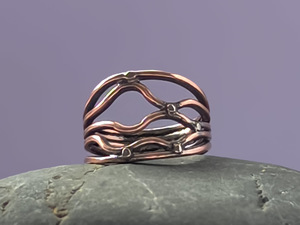 Products: Copper Lace Ring - Handmade Copper Ring - Sue Woledge – Massage & Contact Care Te Aroha