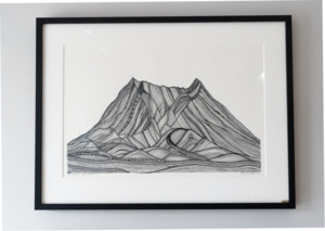 Monni: MONNI Art Original Line Drawing | Mt Ruapehu