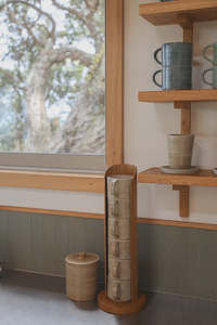 Ceramics: Maeve Oak Stand & Mug Set