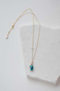 Charlotte Penman Fine | 01 La Salinas Necklace | Turquoise & Pearl | 14k Gold
