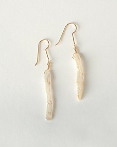 Charlotte Penman: Charlotte Penman Ankh Pearl Earrings | Gold