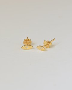 Charlotte Penman Fine | Nazar Studs | Diamonds | 9k Gold