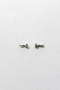 Lisa Webb Wave Stud Earrings | STG Silver | Diamond