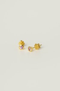 Charlotte Penman Fine | Maya Studs | Pink Sapphire | 9k Gold
