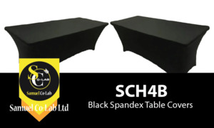 Products: Black Spandex Table Covers - SamuelcoLab