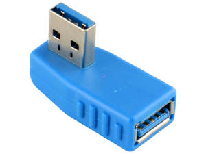 USB 3.0 Male to Female Right Angle R/A Elbow RIGHT 90 Degree