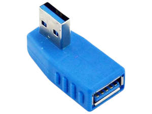 USB 3 Male to Female Right Angle R/A Elbow LEFT 90 Degree USB 3.0