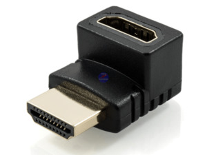 Wall Mount Tv Plugs Adapters And Cables: Right Angle 90 Degree 90° UP HDMI Male to Female Elbow Port Saver