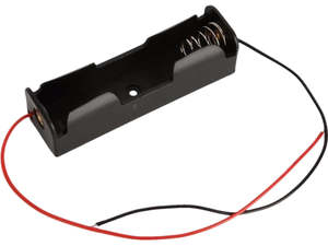 Single 18650 Battery Holder with 150mm Leads