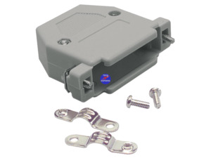 Clearance: Grey ABS DB25 Connector Backshell Hood Cover Housing Back Shell Kit