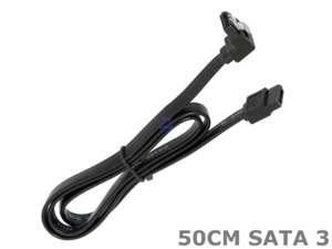 SATA 3 HDD Hard Disk Drive Cable Cord HIGH SPEED 6Gbs Black 50cm lead
