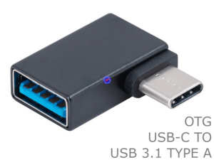 Usb Adapters: 90 Degree Right Angle USB Type C Male to USB 3.1 Type A Female OTG Adapter