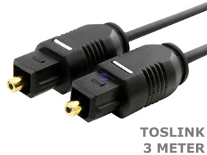 Toslink Spdif Optical Audio Cables: 3 Meter Toslink SPDIF fibre optic optical stereo audio sound cable cord 3M lead