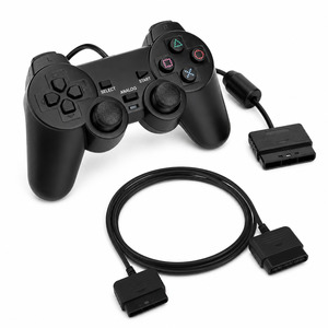 PlayStation 2 Controller and Extension Cable Bundle for PS2 Couch Gaming