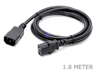 1.8 Meter 3 Pin IEC Male to Female Computer Power Extension Cable Cord Lead 1.8M