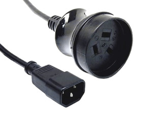 IEC C14 Male to 3 Pin NZ Mains Power Socket Adapter Cable 500mm