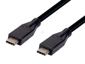 USB-C to USB-C Cable 2m Black – USB 3.1 Male to Male 3A Charge & Sync