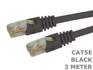 Best Selling: 3 Meter Cat5e Black Computer Network LAN Patch Cable Cord 3M Lead