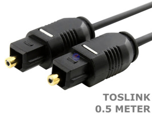 0.5 Meter Toslink SPDIF fibre optic optical stereo audio cable cord .5M lead