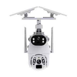 Solar Powered Cameras: 4G Dual Lens HD Solar Security Camera