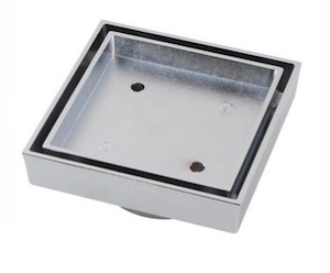 Floor Wastes: TILE Insert Drain 80mm Chrome