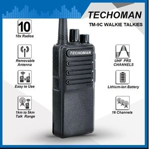 Baofeng Accessories: 10x TECHOMAN TM-9C 2 WATT UHF PRS CB Walkie Talkies - 16 Channels - Standard