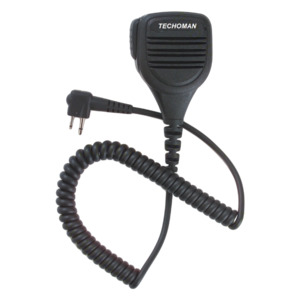 Radio Accessories: TECHOMAN Remote Speaker Microphone with Receive Jack PMMN4013A For 2 Pin Motorola Radios