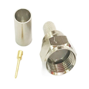 Rf Connectors: TECHOMAN F Plug Male Crimp Plug for RG58 Coaxial Cable