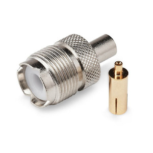TECHOMAN SO239 Female Crimp Socket for RG58 Coaxial Cable - Gold Pin