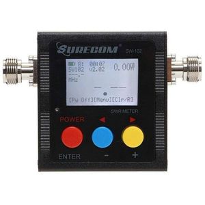 SURECOM SW-102 VSWR, SWR, Power & Frequency Meter VHF~UHF 125-525mhz with N Sockets