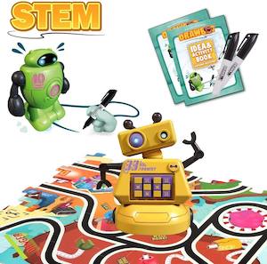 Educational Toys: Drawbot Robot Builder with 70 Piece Puzzle