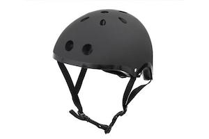 Cycling Accessories: Mini Hornit LIDS Children's Bicycle & Scooter Helmet with Flashing Safety Lights - STEALTH BLACK Style