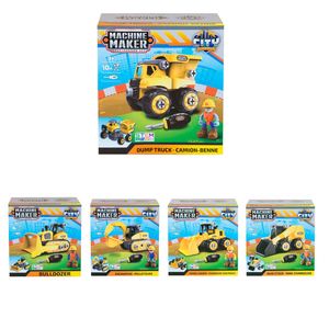 Educational Steam Toys: MACHINE MAKER Junior Builder 8"/20cm Skid Steer