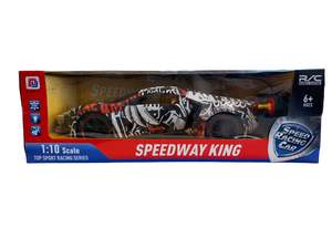 Gaming Toys: Large RC Graffiti Racing Car - Black and White