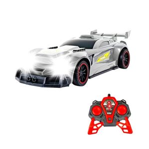 Gaming Toys: 1:10 Scale LED Light-Up Grey R/C Racing Car