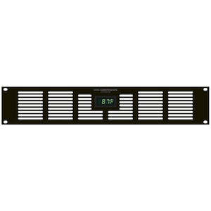 Cool Components: Cool Components Rack Faceplate-2RU Vented with Temp Display
