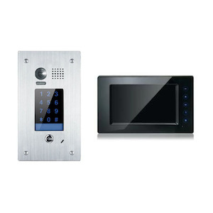 Intercom: V-Tek-Kit1FM - V-Tek Video Intercom Kit - Flush Mount Keypad & 7" Monitor - 2 Wire