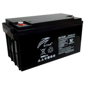Batteries: RA12-65 - Ritar - 12VDC 65Ah Sealed Lead Acid Battery - F11 Terminals