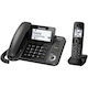 Panasonic KX-TGF380AZM Dual Corded/Cordless Handset Black Black