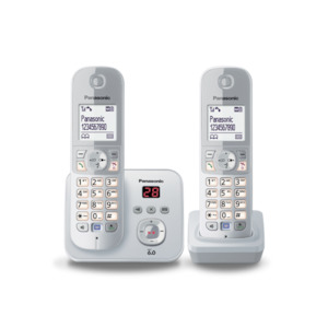 Telephone: Panasonic KX-TG6822NZS Cordless Telephone Twin Pack - DECT 6.0 - 1.8 GHz