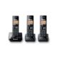 Panasonic KX-TG2723NZB Cordless Telephone Triple Pack - DECT 6.0 - 1.8 GHz