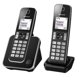 Panasonic KX-TGD312NZB Twin Amplified Cordless Telephone with Long Life Battery