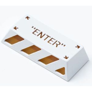 Gaming: KEYC-AT-9 - Keychron Enter Key Aluminium Alloy White Artisan Keycap (2.25u)